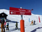 Pistenausschilderung in Zinal