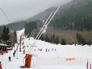 Lanzenbeschneiung in Les Planards