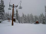 Pistenpräparierung an der Bergstation