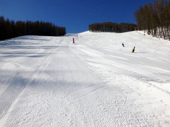 Rote Piste Colombier an der Sesselbahn Blanchon