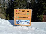 Pistenausschilderung im Skigebiet