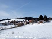 Blick über Eschach zu den Schwärzenliften