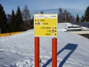 Informationstafel im Skigebiet Monte Bondone