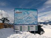 Pistenplan mit Infos zu den geöffneten Pisten