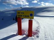 Pistenbeschilderung im Skigebiet Folgaria-Fiorentini