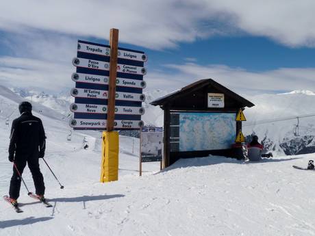 Valtellina (Veltlin): Orientierung in Skigebieten – Orientierung Livigno