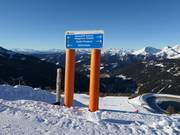 Ausschilderung im Skigebiet