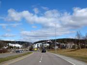 Anfahrt zur Skihalle SNØ bei Oslo