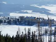 Blick auf das Kempinski High Tatras am Tschirmer See