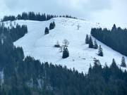 Blick auf den Tiefschneehang am Schelpen