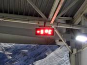 Temperaturanzeige in der Skihalle