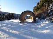 Der Lella-Tunnel auf der Talabfahrt