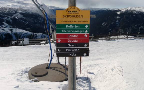 Telemark: Orientierung in Skigebieten – Orientierung Gaustablikk – Rjukan
