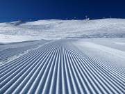 Perfekt präparierte Piste im Skigebiet Saint-Lary-Soulan