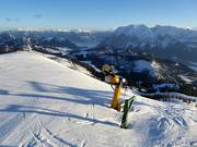 Beschneiung der schwarzen Mitterstein-Piste