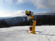 Leistungsfähige Schneekanonen im Skigebiet Hochficht