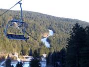 Blick zur schweren Piste Avez del Prinzep