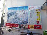 Pistenplan mit aktuellen Betriebsinformationen an der Talstation
