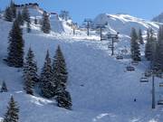 Steile Hänge an der Sesselbahn Nova