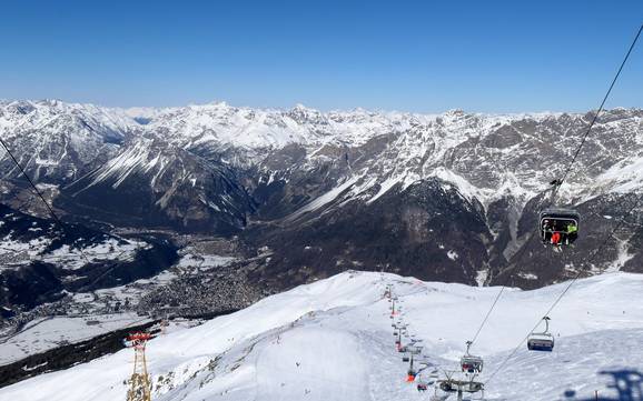 Größter Höhenunterschied im Alta Valtellina – Skigebiet Bormio – Cima Bianca