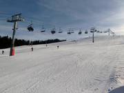 Gepflegte Pisten oberhalb von Les Gets