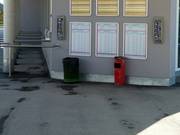 Mülleimer an der Talstation