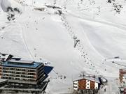 Anfängergelände an der Startbahn (Sesselbahn und Wunderteppich)