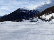 Blick auf das Skigebiet Münster-Geschinen