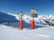 Pistenausschilderung im Skigebiet Les 3 Vallées