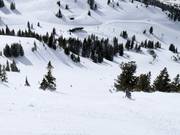 Steiles Gelände ausgehend von der High Traverse