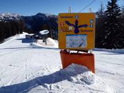 Orientierungstafel auf Roßkopfabfahrt