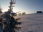 Sonnenaufgang am Skigebiet Halde