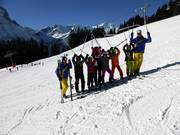 Vreni Schneider mit ihrem Skikurs