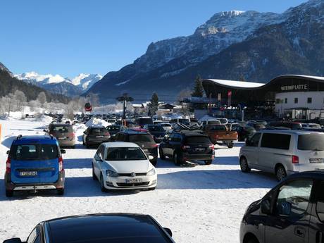 Traunstein: Anfahrt in Skigebiete und Parken an Skigebieten – Anfahrt, Parken Steinplatte Winklmoosalm – Waidring/Reit im Winkl