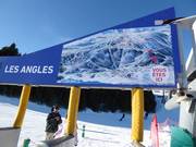 Informationstafel im Skigebiet Les Angles