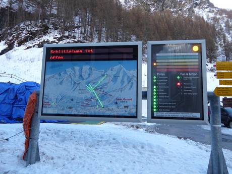 Walliser Alpen: Orientierung in Skigebieten – Orientierung Hohsaas – Saas-Grund