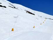 Lanzenbeschneiung im Skigebiet Zuoz