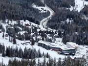 Blick auf die Unterkünfte im Red Mountain Resort