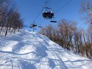 Buckelpiste im Skigebiet Bromont