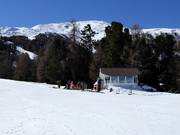 Schneebar Paradiesli an der Bergstation Moosalp-Express