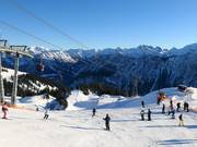 Pisten bei der Mittelstation der Fellhornbahn