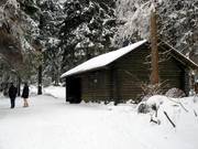 Die kleine Hütte an der Bergstation macht auch nur sportadisch auf
