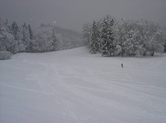 Blick auf die leichte Abfahrt