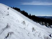Schwere Abfahrt Västbranten