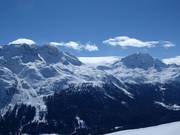 Blick auf das Skigebiet Corvatsch/Furtschellas
