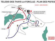 Pistenplan Les Thays – La Forclaz