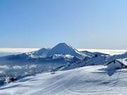 Blick von Whakapapa zum Vulkan Mt. Ngauruhoe