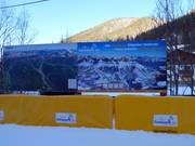 Pistenplan an der Talstation Welschnofen