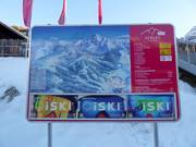 Pistenplan an der Talstation in Mieders