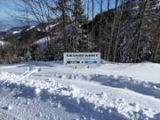 Pistenausschilderung im Skigebiet Kampenwand